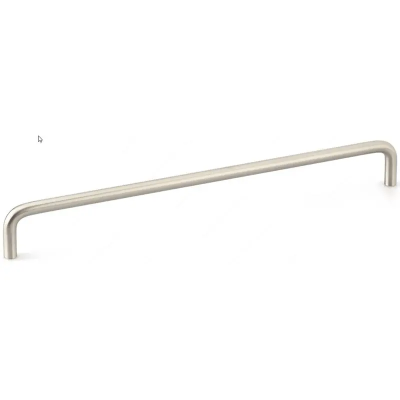 Modern Cabinet Pull – 10-1/8″ Center-to-Center, Brushed Nickel Surface