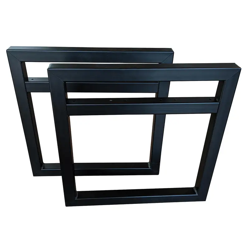 Modern Cube-Style Bench Legs – 20″ Height, Black Finish (Pair)