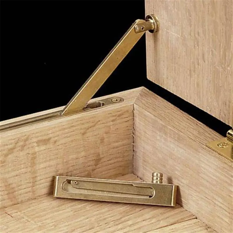 Mortise-Compatible Lid Support Hinge for Box Construction