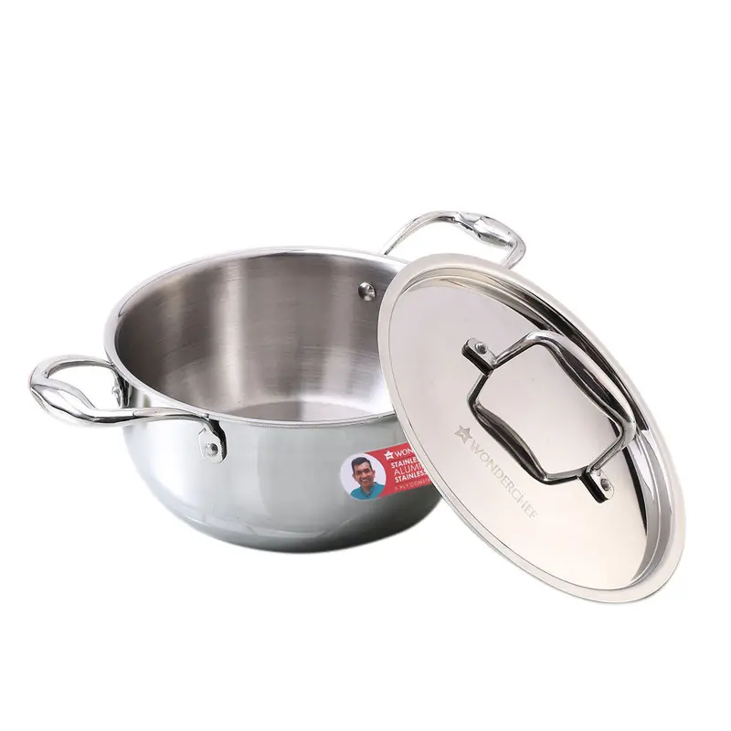 Nigella 20cm Tri-Ply Casserole – 3L Stainless Steel Braising Pot, Induction-Optimized & Oven-Safe