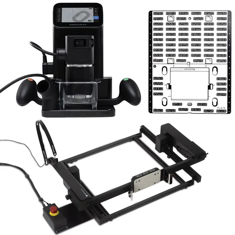 Origin CNC Router with Shaper Mounting Plate and BenchPilot Accessory