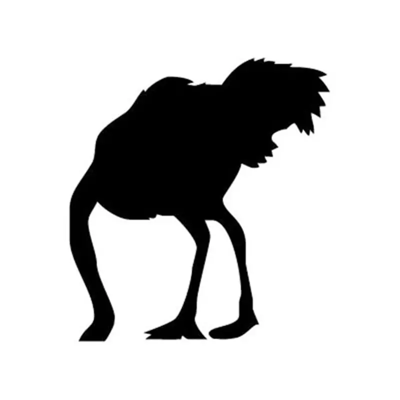 Ostrich Silhouette Shadow Box Template