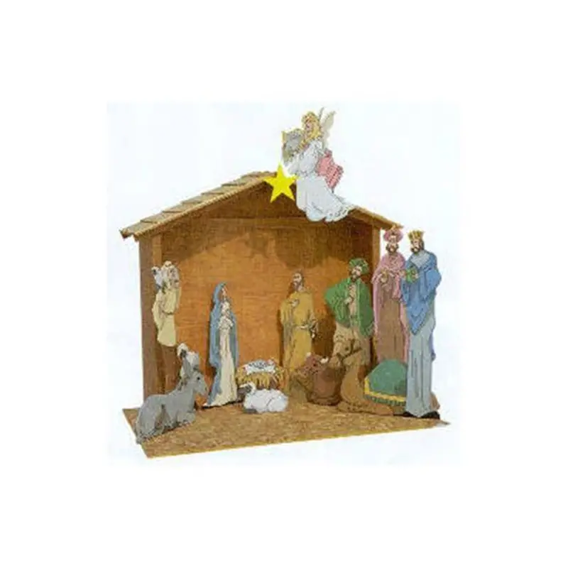 Paintable Nativity Scene Craft Plan — Laser-Cut Ready Woodworking Template