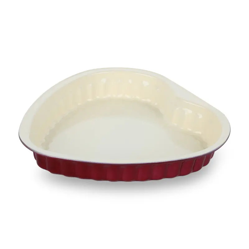 Patisserie Heart Tart Pan – 25cm, Fluted Edge, Non-Stick Surface