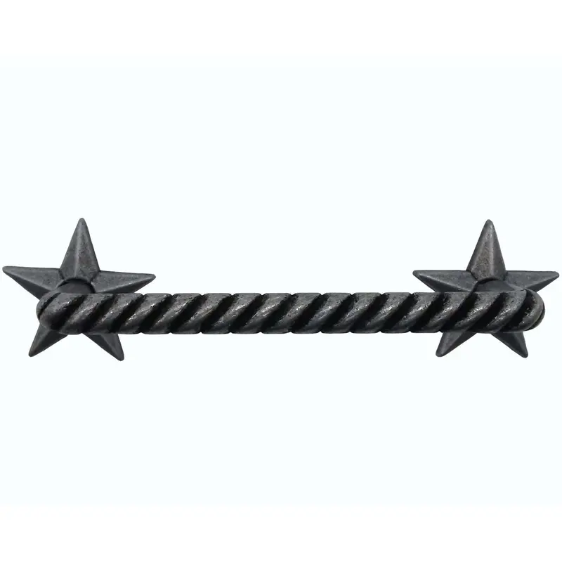 Pewter Oxide Rope-and-Stars Cabinet Pull