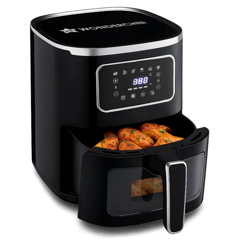 Platinum Plus Digital Air Fryer (5L) – Window View, 7 Presets (Fries, Tikkis, Veggies, Muffins), Non-Stick Basket, 2-Year Warranty