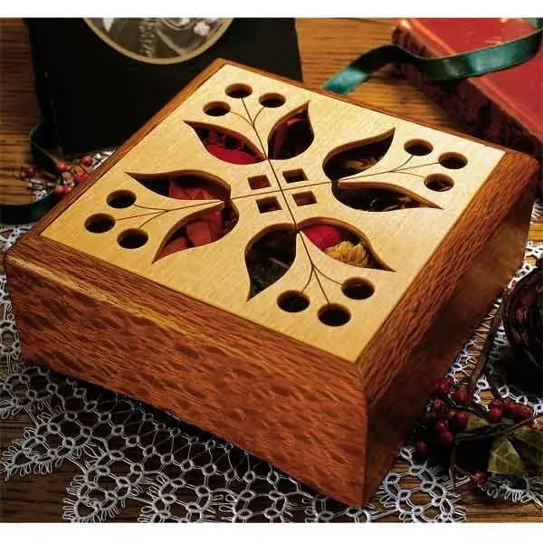 Potpourri Box Woodworking Plan – Aromatic Storage Container Template