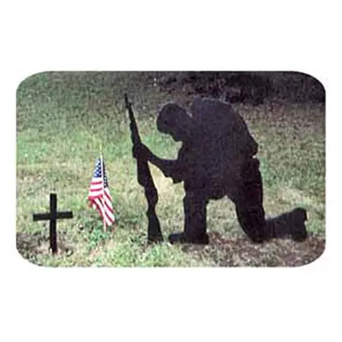 Praying Soldier Silhouette Woodworking Pattern