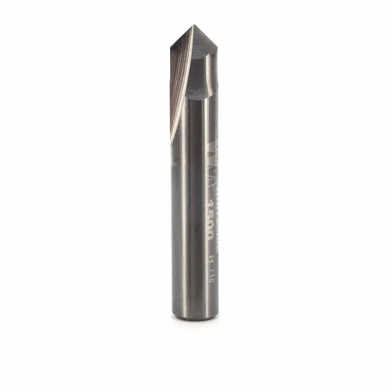 Precision 90° V-Groove Router Bit – 1/4″ Shank, 1/4″ Cutting Diameter, 1/8″ Profile Depth