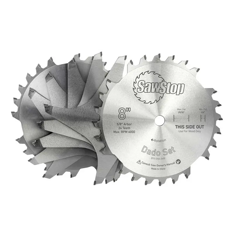 Premium 8-Inch Dado Blade Set with Systainer Case, Shims, and Installation Accessories