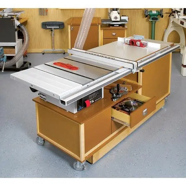 Printable Woodworking Plan: Mobile Sawing and Routing Workstation
