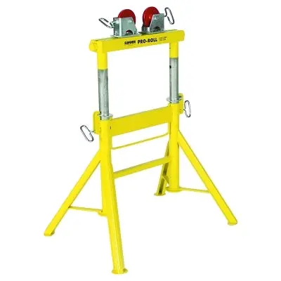 Pro Series Aluminum Pipe Roll Stand – Supports 1/2″ to 48″ Pipes, 2,000-Lb Capacity, Height Adjustable (29–43″)