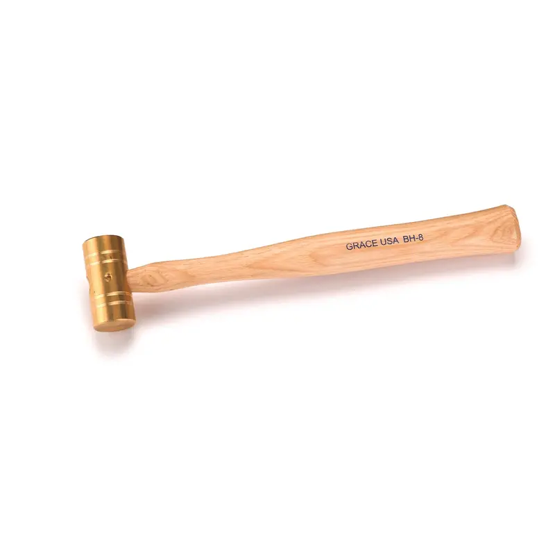 Professional 8-Ounce Brass Mallet — Non-Marring Striking Tool