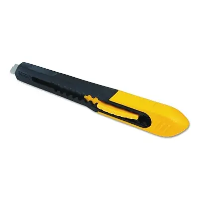Quick Point Snap-Off Utility Knife – 7″ Handle with Black/Yellow Plastic Grip
