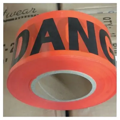 Red Danger Barrier Tape — Budget-Friendly, 3″ × 1000 ft