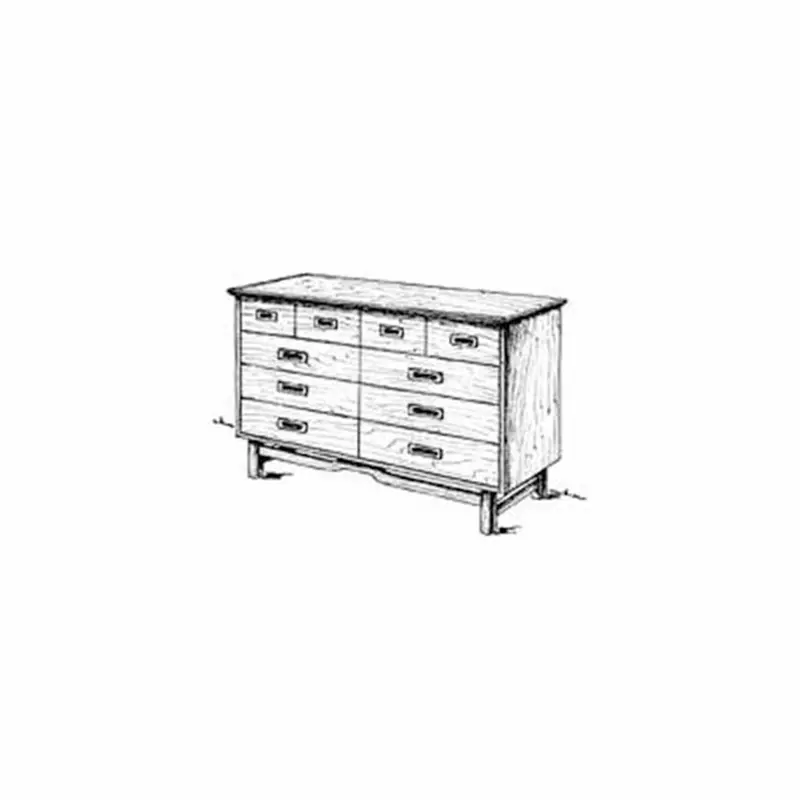 Retro Double Dresser Woodworking Construction Plan