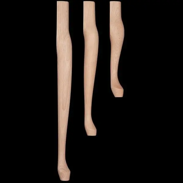 River Queen Anne Table Leg with Cabriole Curve