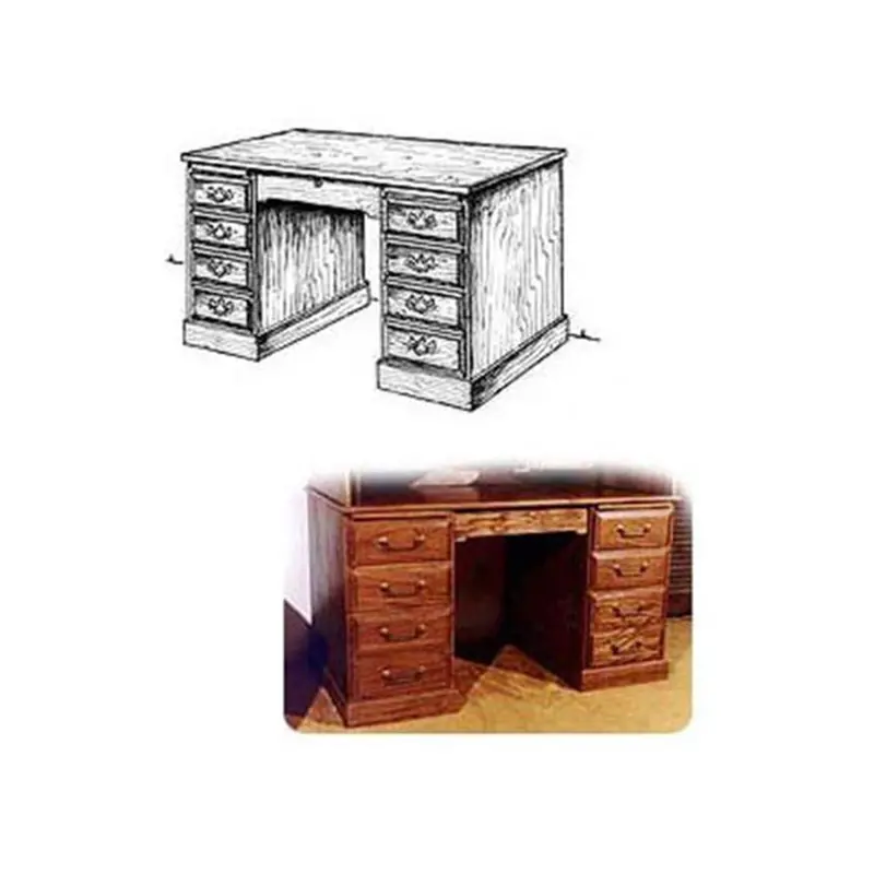 Roll-Top Desk Lower Section Plan (Printable PDF Blueprint)