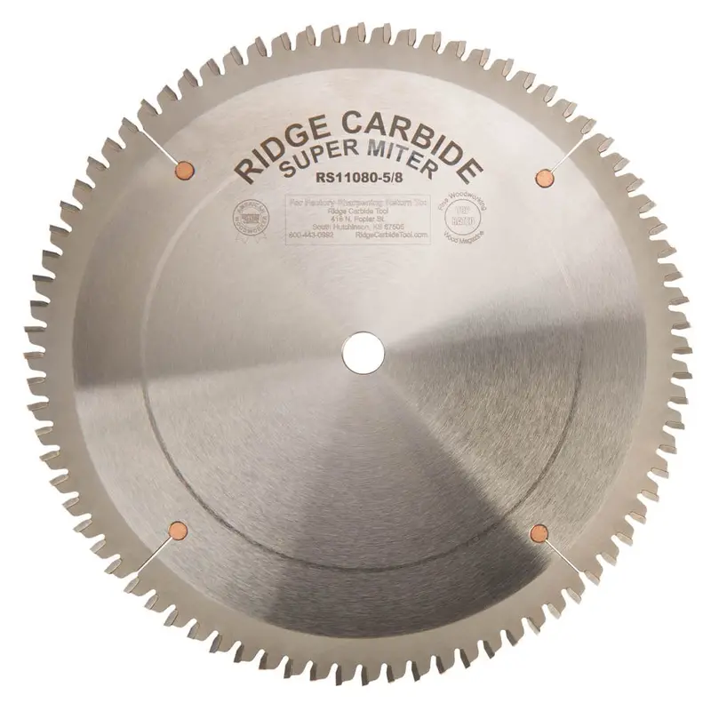 RS1000 High-Fidelity Miter Saw Blade — 10-Inch, 5/8″ Arbor, 80-Tooth Alternate Top Bevel (ATB)