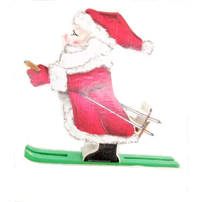 Santa on Skis — Scroll Saw Pattern and Visual Reference
