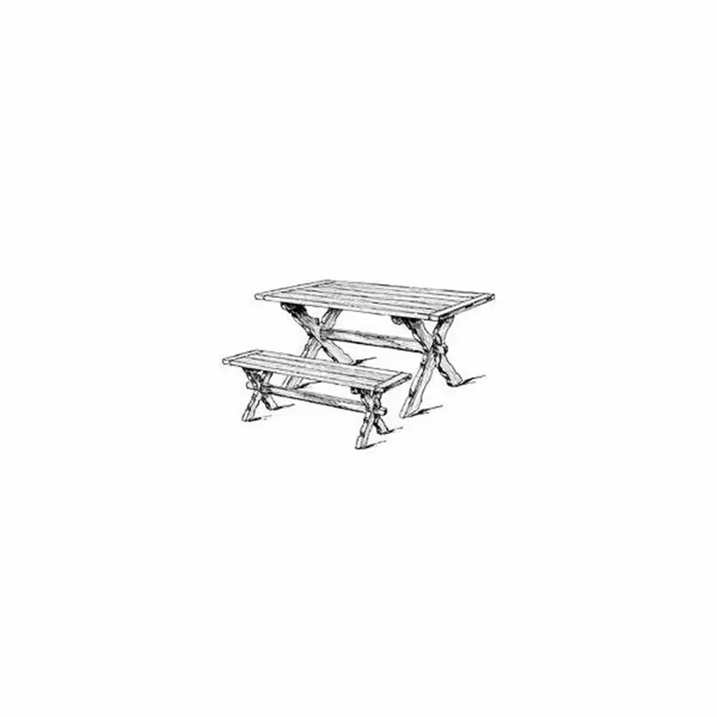 Sawbuck Bench and Table Dual-Purpose Plan