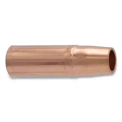 Self-Insulated Copper MIG Nozzle – 1/8 in Recess, 5/8 in Bore, Tweco No. 23 Style