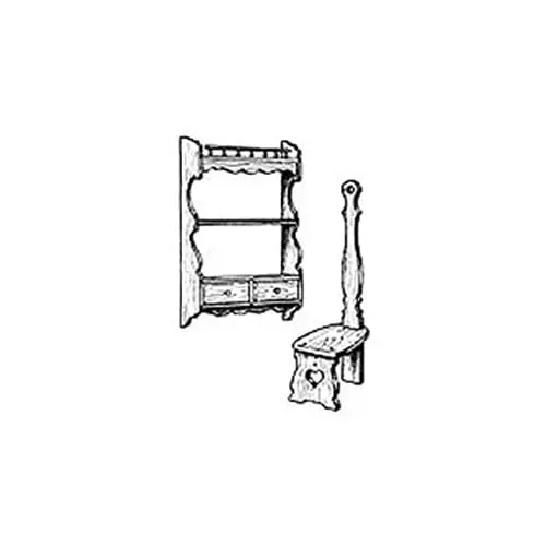 Shaker Stool and Hanging Hutch Combo Woodworking Plan