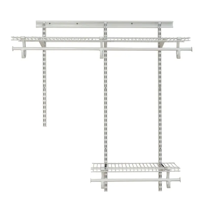 ShelfTrack White Adjustable Closet Organizer – 2 to 4 Feet Wide