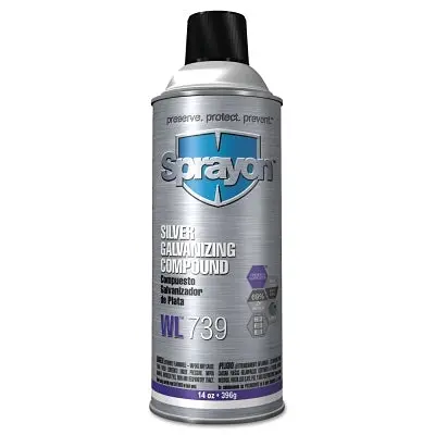Silver Galvanized Coating Spray – 14 oz Aerosol Can for Metal Protection