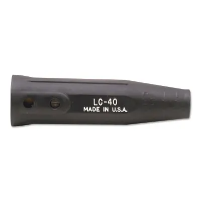 Single Oval-Point Female Cable Connector for 1/0–2/0 AWG Cables, Black