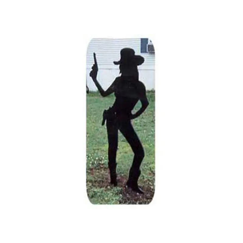 Six-Shootin’ Cowgirl Shadow Cutout – Printable Woodcraft Pattern