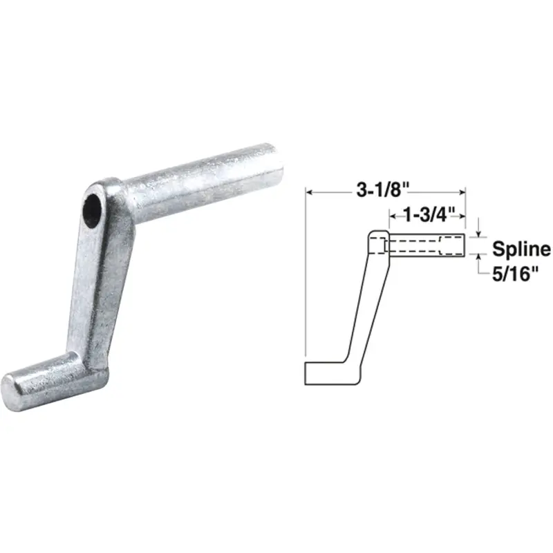 Slide-Co Casement Window Crank Handle – 1-3/4-Inch Aluminum Replacement 1