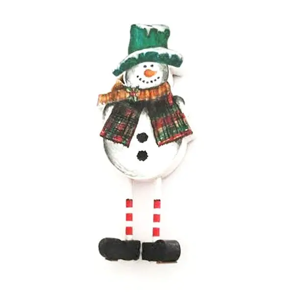Snowman on Legs — Scroll Saw Pattern with Photo Reference
