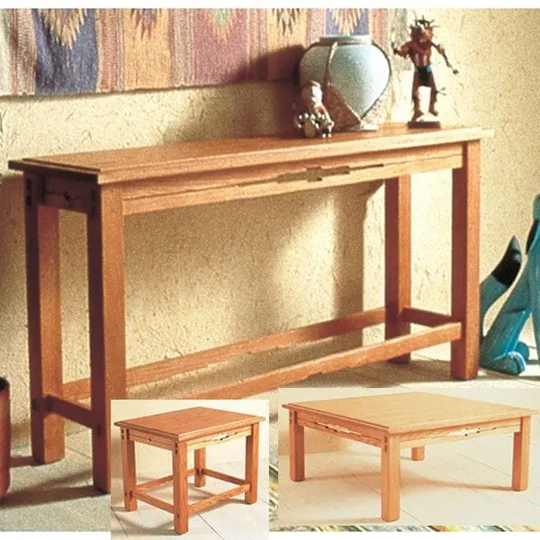 Southwest-Themed Trio of Nesting Tables Woodworking Plan