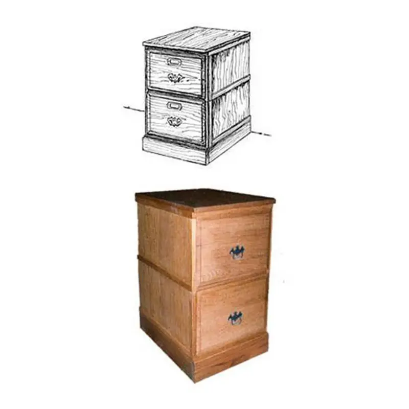 Stackable Filing Cabinet Woodworking Blueprint (Printable Plan)