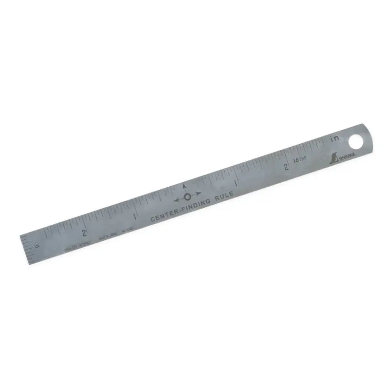 Stainless Steel Center-Finding Rule – 6-Inch Compact Layout Tool