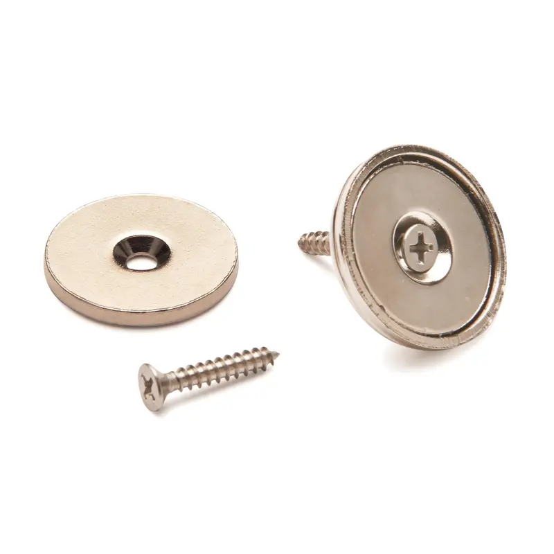 Stainless Steel Magnetic Latch – 1″ Diameter, 40 lb Holding Force