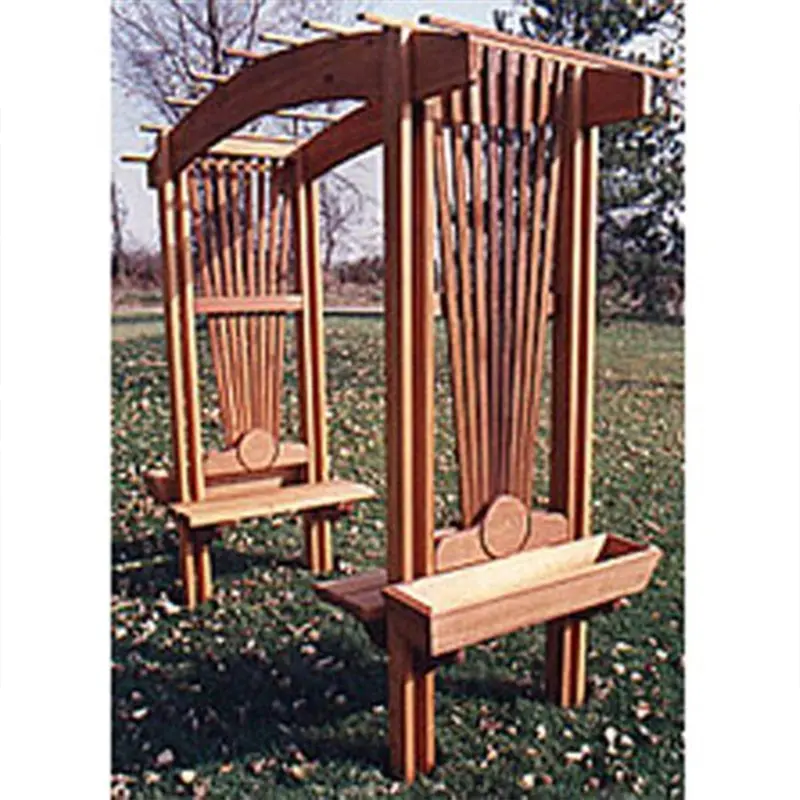 Sunburst Arbor Construction Plan – Ornamental Garden Structure Woodworking Guide