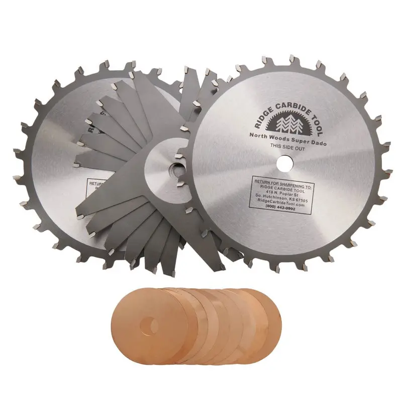 Super Stack Dado Blade Set — 8-Inch, 5/8″ Arbor, 24-Tooth Chipper Configuration