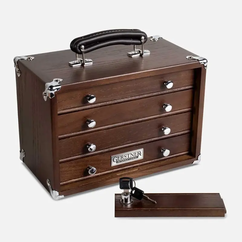 T12-D 4-Drawer Mini Chest – Space-Saving Dark Oak Storage Unit