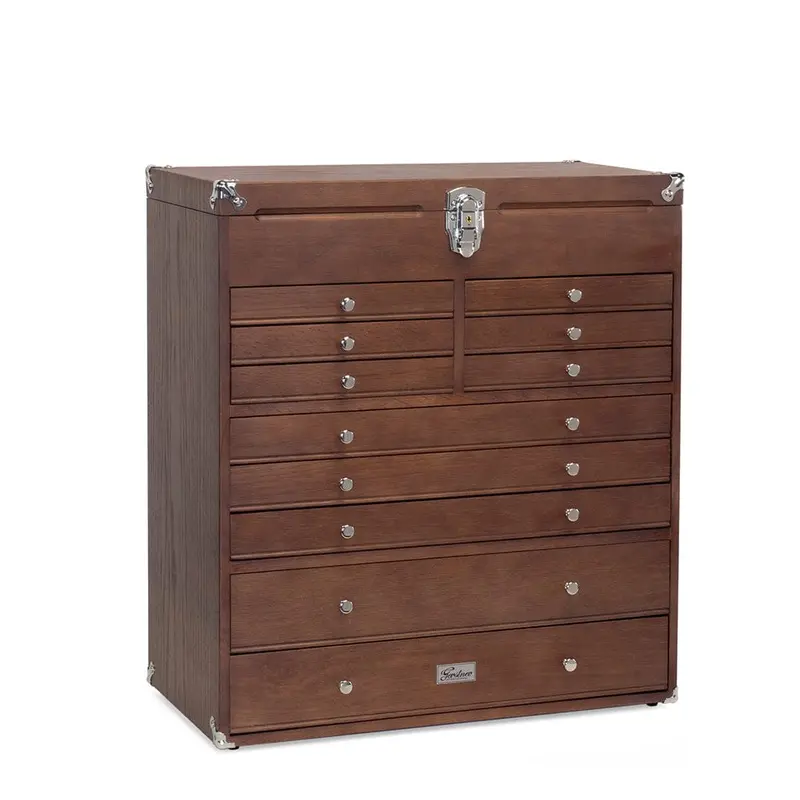 T22-D 11-Drawer Modular Solutions Chest – Dark Oak Finish