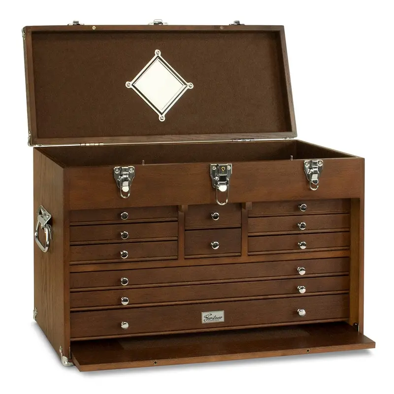 T24-D 11-Drawer Top Chest in Dark Oak – Workshop Storage Solution