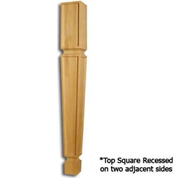 Tapered Mission Dining Table Leg – Rustic Design