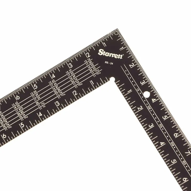 Tempered Steel Rafter Square for Accurate Roof Layouts