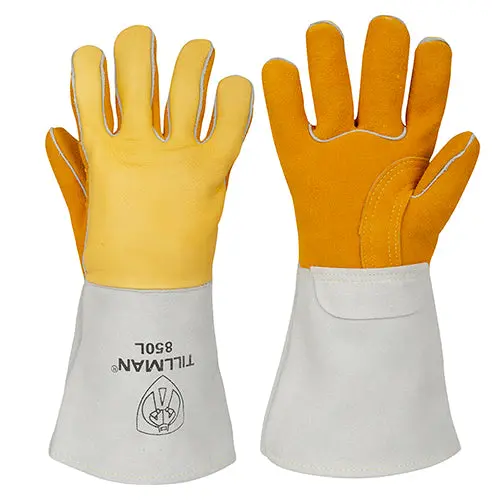 Tillman 850 Premium Elkskin Stick Welding Gloves — Top Grain & Rough Side Out