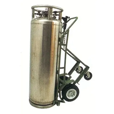Tilt-Back Cylinder Dolly – Single-Cylinder Carrier with 12″ Pneumatic Wheels