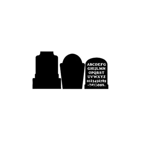 Tombstone & Letter Shadow Cutout Plan – Printable Woodcraft Pattern