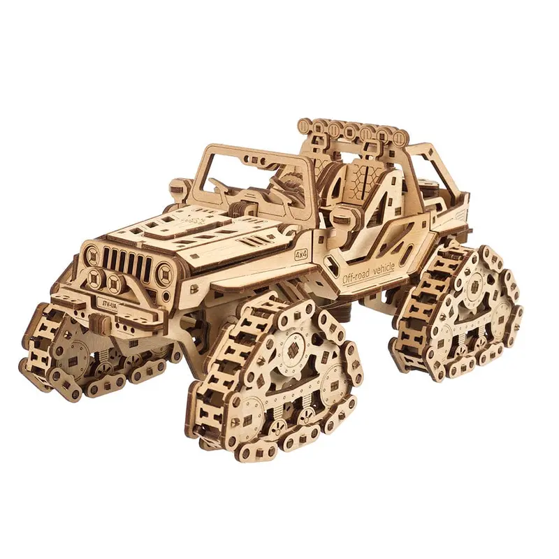 Tracked Off-Road Vehicle Wooden Engineering Kit