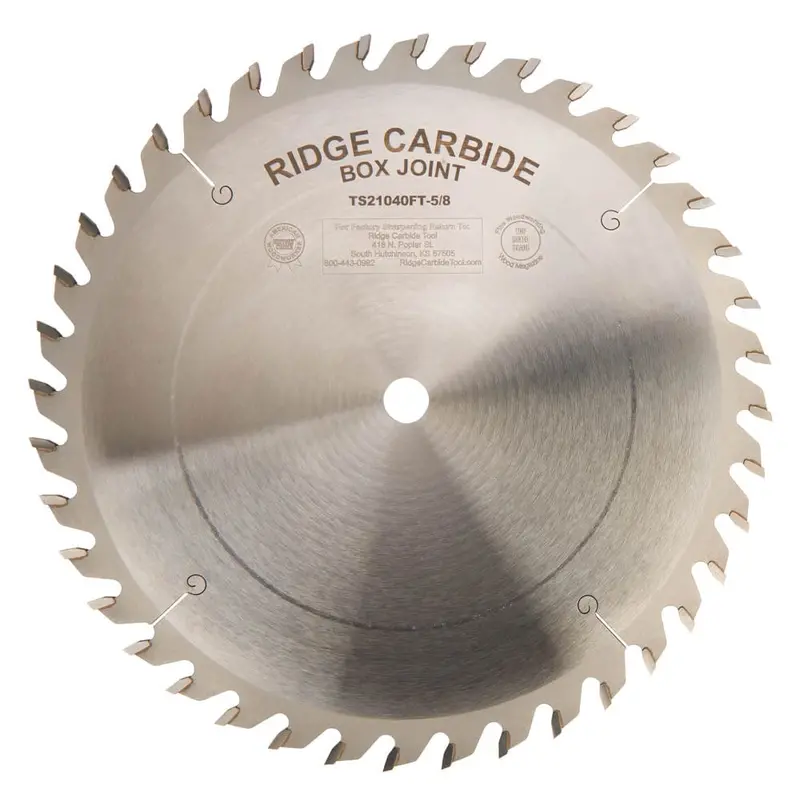 TS2000 Flat-Top Box Joint Blade — 10-Inch, 5/8″ Arbor, 40-Tooth Standard Tooth (STR)