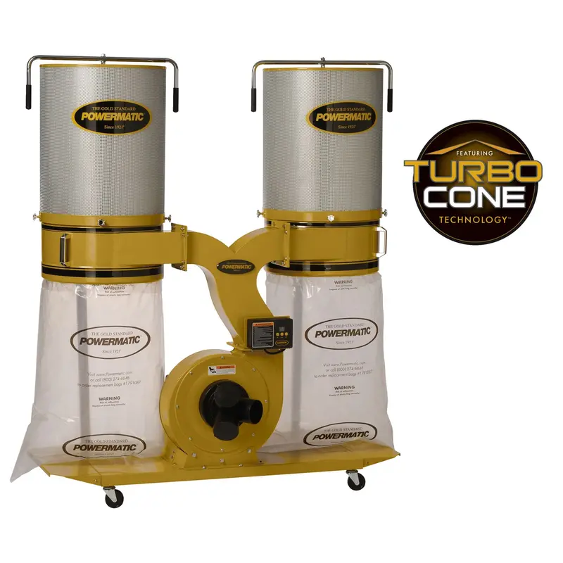 TurboCone Dust Collector – 3 HP, 3-Phase, 230/460V with 2-Micron Canister (PM1900TX-CK3)